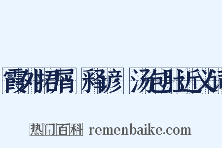 霞外捃屑·释谚·汤包肚近义词是什么意思的图片